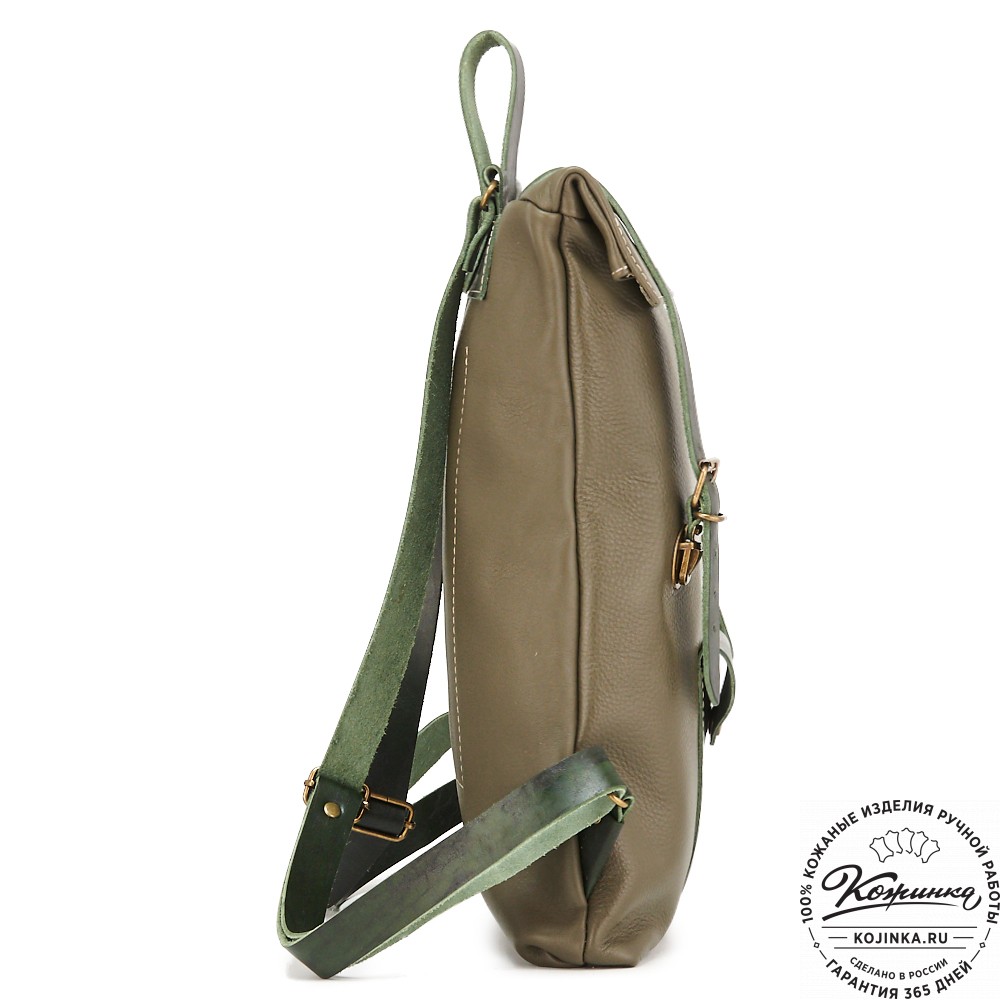 Кожаный рюкзак "Vogue New" (оливковый)